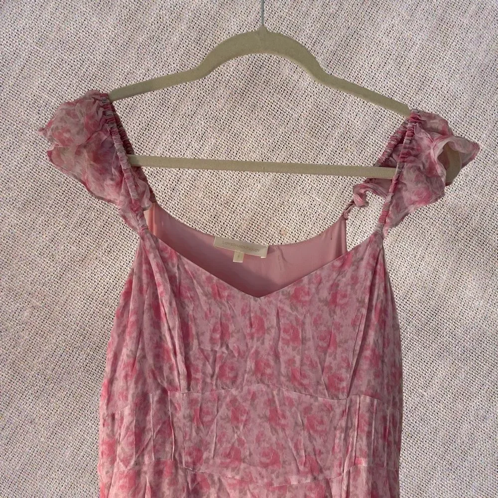 LoveShackFancy Tulonne Rose-Print Dress - Picture 4 of 12